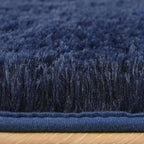 Chicrug Soft Runner Rug for Bedroom Living Room Plush Fluffy Rug 2x8 Feet, Shag Furry Runner Carpet Non Shedding for Nursery Children Kids Girls Room Home Decorative, Navy Blue