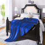Royal blue Fleece Plush Throw Blanket 108"x90"for Couch Fuzzy Cozy Flannel