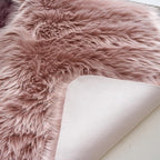 EasyJoy Ultra Soft Fluffy Shaggy Area Rug Faux Fur Rug Chair Cover Seat Pad Fuzzy Area Rug for Bedroom Floor Sofa Living Room (2 x 3 ft Sheepskin, Pink)
