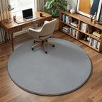 Amearea Grey Round Area Rugs 5ft Washable Circle Rugs for Bedroom Living Room, Fluffy Indoor Thickened Memory Foam Rug, Non Slip Minimalist Circular Carpet for Kids Boys Girls Dorm Nursery Room Decor