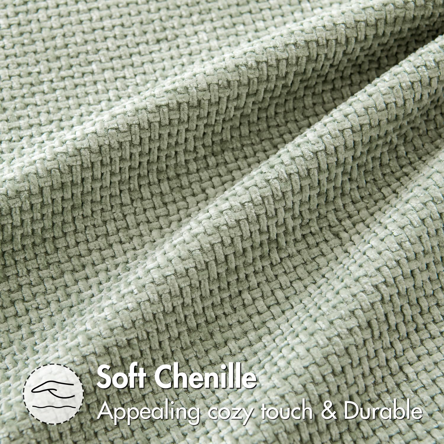 MIULEE Decorative Couch Throw Pillow Covers 20x20 Inch Light Green 2 Pack