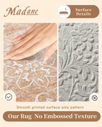 Madane Washable 6x9 Area Rugs for Living Room, Soft Rug Jasper Orange