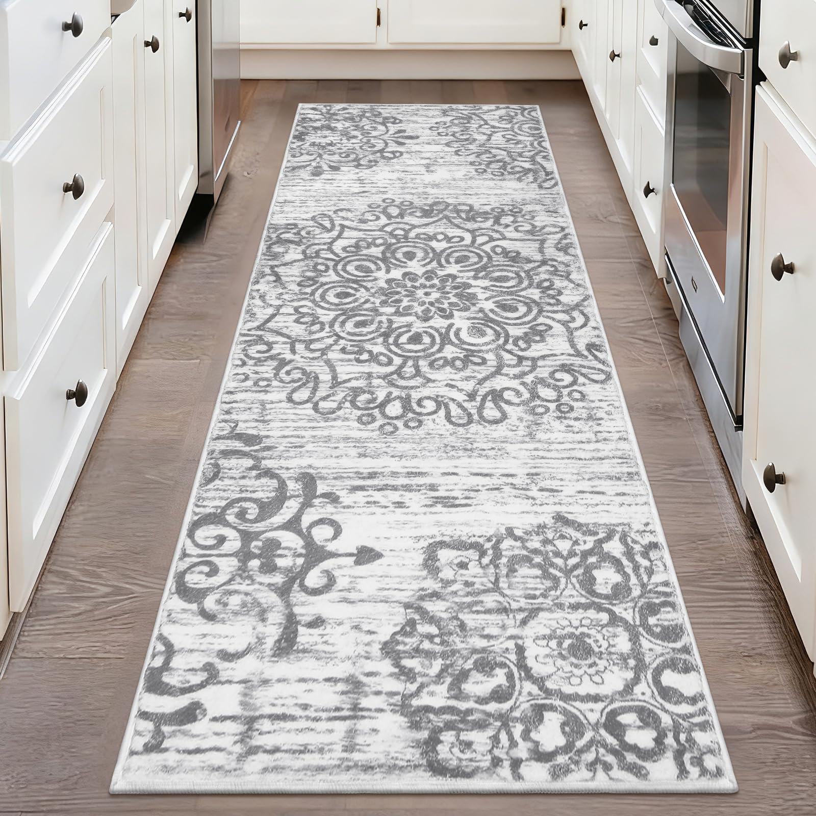 HEBE Hallway Runner Rug 2'x6', Washable Non Slip Kitchen Rug Runner