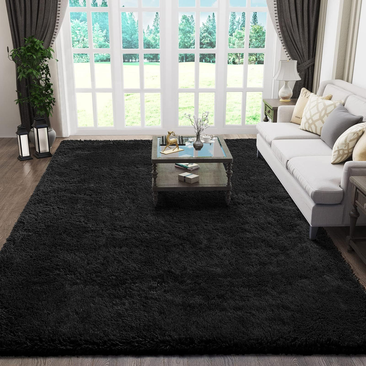 Ophanie Rainbow Colorful Rugs for Living Room 5x8, Unicorn Fluffy Shag Fuzzy Plush Soft Carpets, Floor Shaggy Area Rugs for Bedroom, Carpet for Kids Girls Dorm Nursery Home Decor Aesthetic
