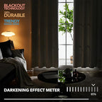 Deconovo Living Room Curtains 63 Inches Long, Blackout Curtains for Bedroom