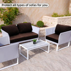SUKAIKEQA 14PCS Patio Cushion Covers,Patio Furniture Couch Seat Slipcovers
