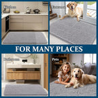 OLANLY Dog Door Mat for Muddy Paws 59x35, Super Absorbent Chenille Mud Mat