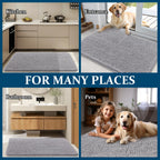 OLANLY Dog Door Mat for Muddy Paws 36x24, Super Absorbent Chenille Mud Mat
