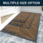 Colorxy Waterproof Front Doormat, Sturdy Natural Rubber Door Mat, 71x47