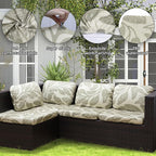 8Pcs Outdoor Cushion Covers, Patio Cushion Covers,Stretch Elastic Slipcovers, Replacement Washable & Reusable Furniture Protector for Patio Couch (Hummingbird-Pattern,Cover Only)