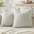 MIULEE Pack of 2 Couch Throw Pillow Covers 20x20 Inch Grey-White Modern Boho Accent Decorative Pillow Covers Soft Chenille Farmhouse Cushion Covers for Home Decor Bed Sofa Living Room