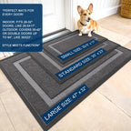 OLANLY Front Door Mat Outside 59x23, All-Season Heavy-Duty Rubber Doormat