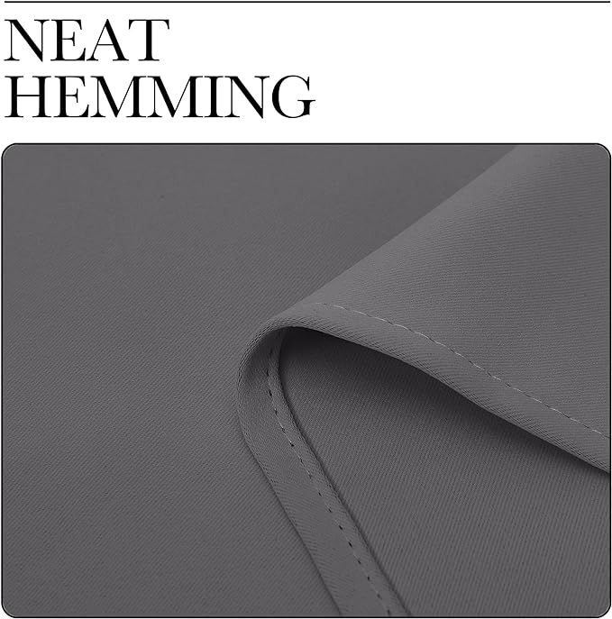 NICETOWN Grey Blackout Curtain Panels for Bedroom, 2 Panels, W29 x L30-inch, Thermal Insulated Grommet Top Blackout Draperies and Drapes for Basement