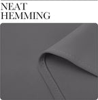 NICETOWN Grey Blackout Curtain Panels for Bedroom, 2 Panels, W29 x L30-inch, Thermal Insulated Grommet Top Blackout Draperies and Drapes for Basement