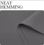NICETOWN Bedroom Blackout Curtains Panels, 1 Pair, 55 inches by 108 Inch, Grey, Triple Weave Energy Saving Thermal Insulated Solid Grommet Blackout Draperies for Patio