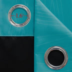Estelar Textiler Ombre Purple Blackout Curtains 96 Inches Long, Teal Curtains for Living Room, Grommet Thermal Insulated Gradient Drapes, Full Light Blocking Curtains for Bedroom,52x96 Inch, 2 Panels