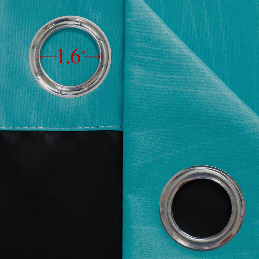 Estelar Textiler Ombre Teal and Purple Blackout Curtains for Kids Bedroom
