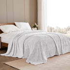 Exclusivo Mezcla Soft Waffle Fleece Bed Blanket King Size, Heather Gray