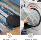 Lansny Abstract Washable Large Round Rug 6ft Circle Rug for Living Room