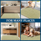 OLANLY Dog Door Mat for Muddy Paws 70x24, Absorbs Moisture and Dirt, Absorbent Non-Slip Washable Doormat, Quick Dry Chenille Mud Mat for Dogs, Entry Indoor Entryway Carpet for Inside Floor, Vanilla