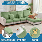 Couch Cover Stretch Velvet Sofa Cushion Cover 1-Piece - Elastic Washable Slipcover for Seat or Backrest, Couch Seat Covers for Sofas (Avocado Green)