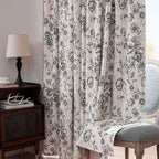 jinchan Floral Linen Blackout Curtains for Bedroom 96 Inches Long