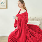 BEDELITE Fleece Blanket Soft Plush Throw for Couch Red 50"x70"