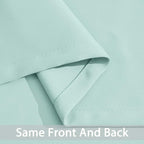 Yakamok Aqua Blackout Curtains for Bedroom, Grommet Thermal Insulated Room Darkening Blackout Drapes for Living Room, Set of 2 Panels (38 x 84Inch, Aqua)