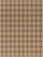 Lahome Colette Checkered Easy Jute Rug, 9x12 Washable Dining Room Rug Indoor Outdoor Carpet, Farmhouse Neutral Non Slip Non Shedding Stain Resistance Floor Carpet for Patio Living Room Office