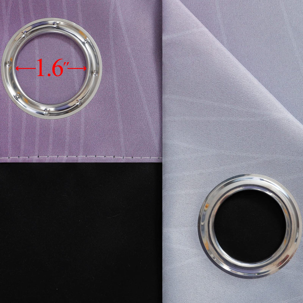 Purple and Grey Ombre Blackout Curtains for Bedroom 52Wx84L Inch 2 Panels