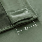 MIULEE Sage Green Velvet Curtains 52x96 inches Luxury Blackout Curtains