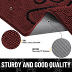 Smiry Dog Door Mat for Muddy Paws, Absorbent Non Slip Dirt Trapper, 30x20