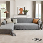 HOMERILLA 2 Piece Sectional Couch Cover for L Shape Sofa Light Grey XXXL