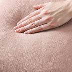 MIULEE Valentines Decorative Throw Pillow Covers Neutral Linen Fringe Throw Pillows Set of 2 Pink Boho Farmhouse Cushion Covers with Tassels for Couch Sofa Bed Living Room Spring Decor 20x20 Inch