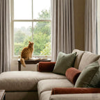 RYB HOME Natural Beige 100% Blackout Curtains for Bedroom 84 Inch Long