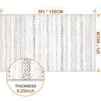 Nakagishi Boho 3x5 Area Rug Living Room Rugs Machine Washable Gray