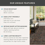 Hazo Haus Dark Brown 10x14 Area Rugs for Living Room - Extra Large Vintage Western Unique Neutral Floral, Washable Low Pile Non-Slip Soft Thin Area Rug for Dining Under Table, Bedroom Under Bed