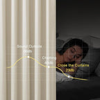 NICETOWN Thick Linen 100% Blackout Bedroom Curtains 108 inches Long, Bronze Grommet 2 Layers with White Liner Window Treatments Sound Reducing for Living Room, Natural, W52 x L108, 2 Panels