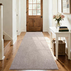 2x6 Oatmeal/White Runner Rug Non-Slip Washable for Hallway Kitchen Bedroom