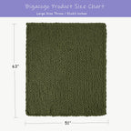 Bigacogo Chunky Knit Throw Blanket for Couch, 51x63 inches, Yellow Green