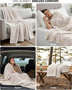 Utopia Bedding Linen Checkered Fleece Throw Blanket for Couch or Bed, Soft Plush Cozy Blanket for Women and Men, Ultra Comfy Travel-Friendly Bed Throws for Relaxation, 50x60 Inches