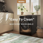 BEIMO 10x12 Green Abstract Area Rug, Washable Non-Slip for Bedroom