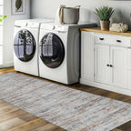 2x5 Washable Runner Rugs，Modern Abstract Rug Runner,Ultra-Thin Kitchen Runner Rug Non-Slip Backing Entryway Runners,Bathroom Carpet for Hallways,Bedroom，Laundry Room