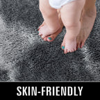 TWINNIS Super Soft Shaggy Rugs Fluffy Carpets, 6x9 Feet, Indoor Modern Plush Area Rugs for Living Room Bedroom Kids Room Nursery Home Decor, Upgrade Anti-Skid Rectangular Fuzzy Rug, Grey Star