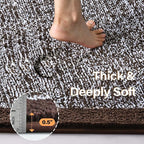 60x24 Long Bathroom Rugs Washable Non Slip, Brown Bath Mat for Bathroom Floor Tub, Soft Absorbent Quick Dry Mats for Shower,Bathtub,Home Decor