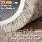 5x7 Area Rug for Living Room: Fluffy Shag Soft Washable Rugs Fuzzy Plush Indoor Carpet for Bedroom Nursery Playroom Dorm Kids Girls Boys Room (Camel, 5'x7')