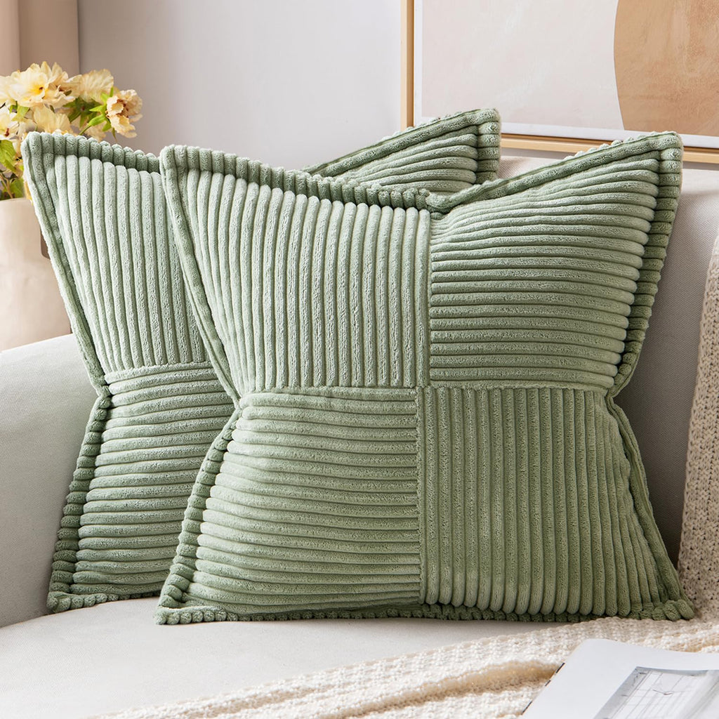 MIULEE Decorative Throw Pillow Covers for Couch 16x16 Inch Dustyblue 2 Pack