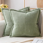MIULEE Decorative Throw Pillow Covers for Couch 16x16 Inch Dustyblue 2 Pack