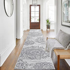 HEBE Hallway Runner Rug 2'x10' Washable Vintage Distressed Area Rugs Non Slip Laundry Rug Runner Boho Floor Carpet Runners for Hallways Entryway Laundry Room Kitchen Bathroom