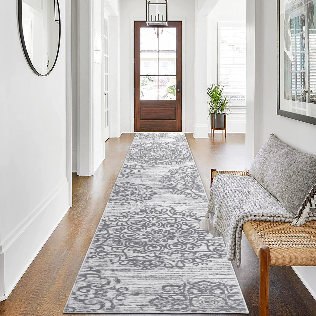 HEBE Hallway Runner Rug 2'x10', Washable Non Slip Kitchen Rug Runner